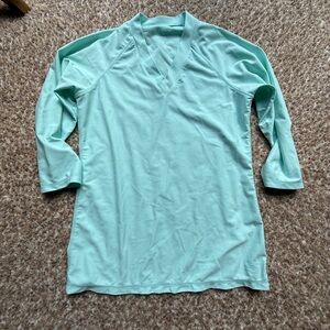 UV skins sun protective long 3/4 sleeve swim shirt rash guard size Small